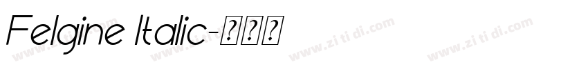 Felgine Italic字体转换 Felgine Italic字体转换